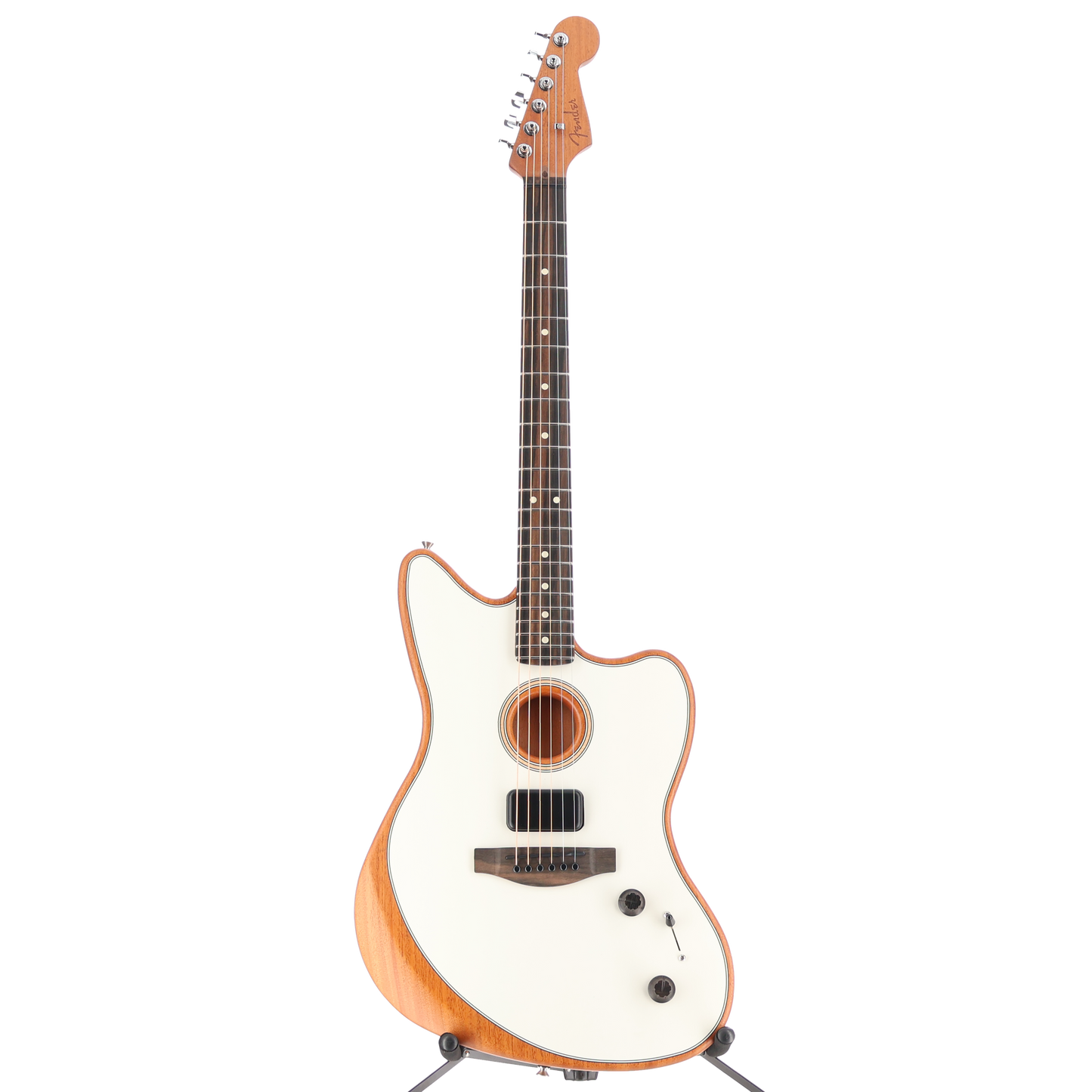 Fender American Acoustasonic Jazzmaster, Arctic White, Ebony Fingerboard (L12) (4934A)