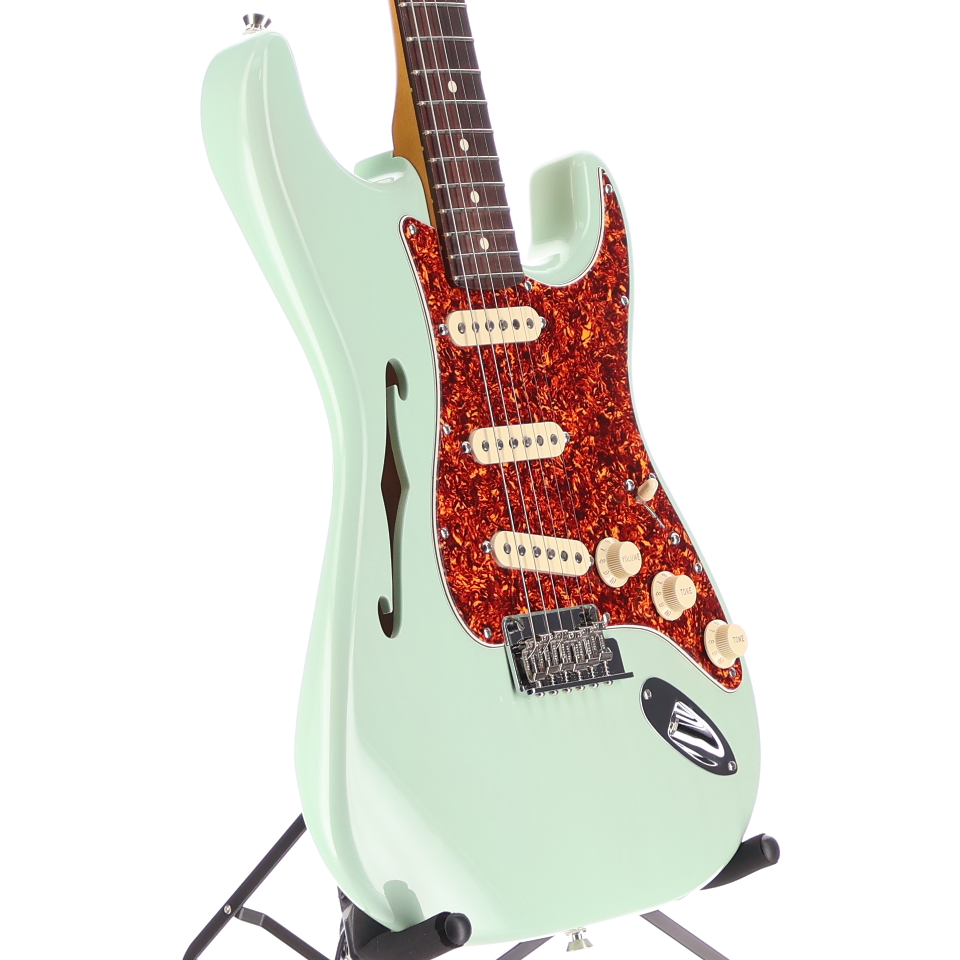 Fender American Professional II Stratocaster Thinline, Rosewood Fingerboard, Transparent Surf Green (RC3) (22766)