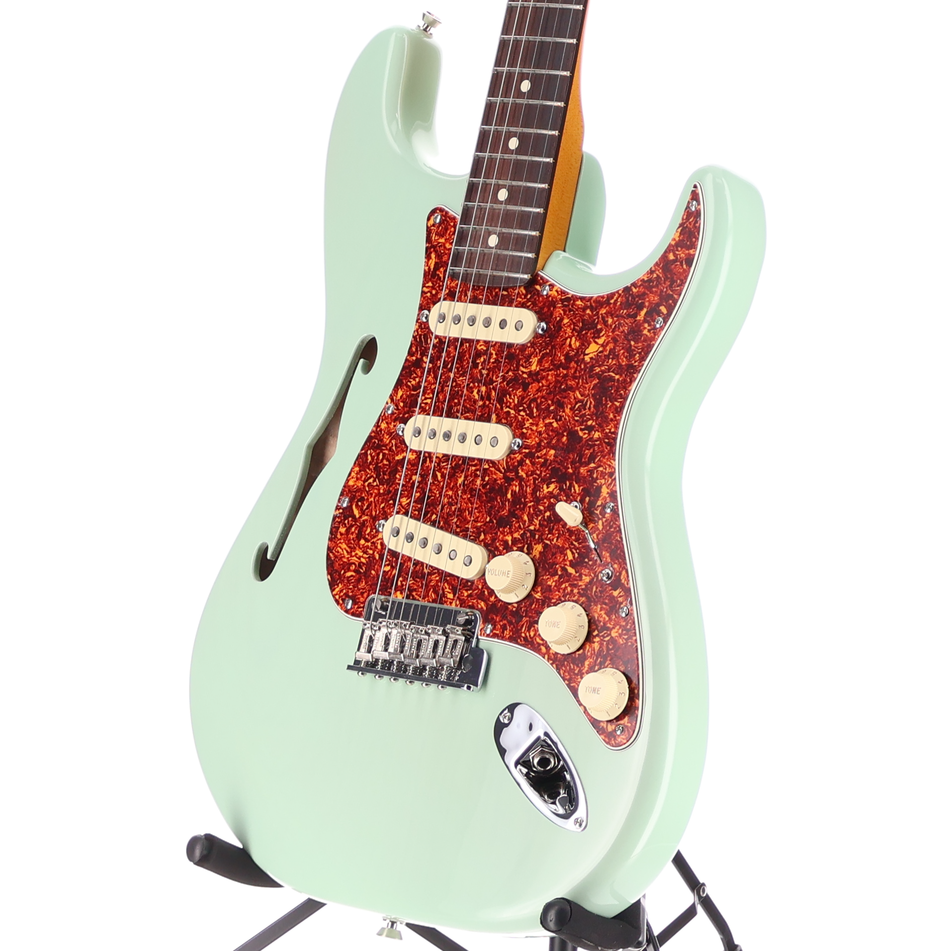 Fender American Professional II Stratocaster Thinline, Rosewood Fingerboard, Transparent Surf Green (RC3) (22766)