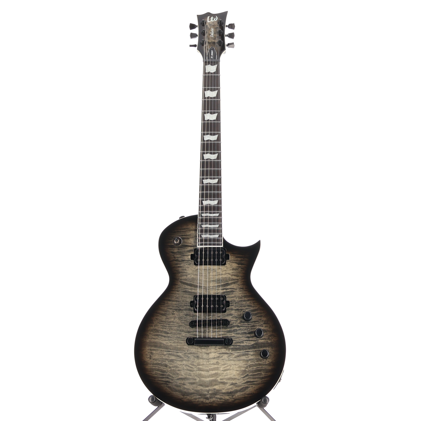 LTD EC-1000T Quilted Maple Electric Guitar - Charcoal Burst (M11) (81101)