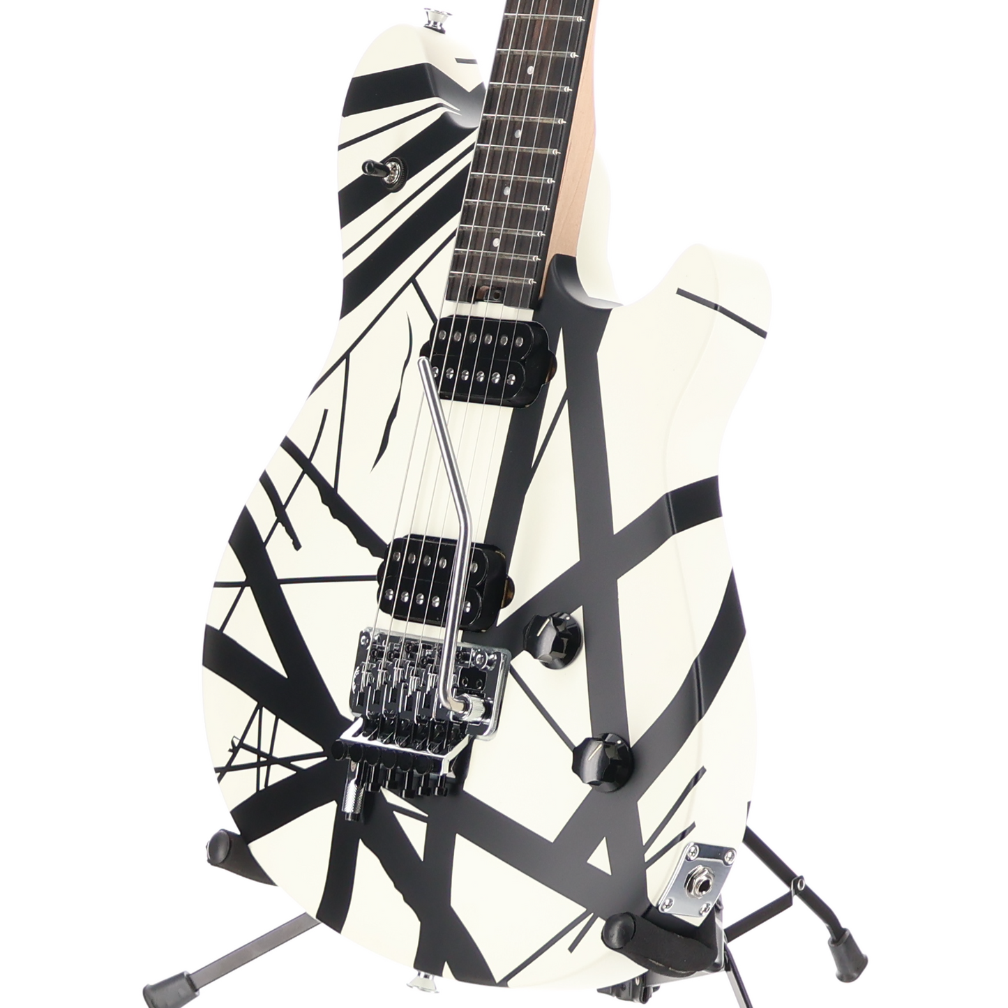 EVH Wolfgang Special Striped Series, Ebony Fingerboard, Black and White (S13) (0647M)