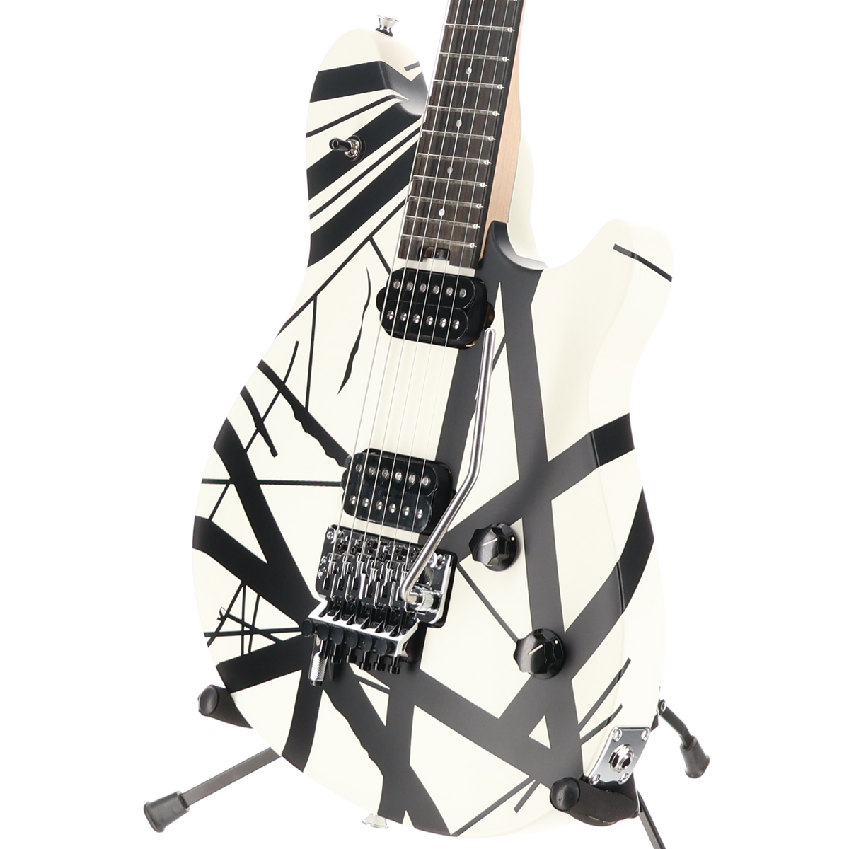 EVH Wolfgang Special Striped Series, Ebony Fingerboard, Black and White (SR) (3040M)