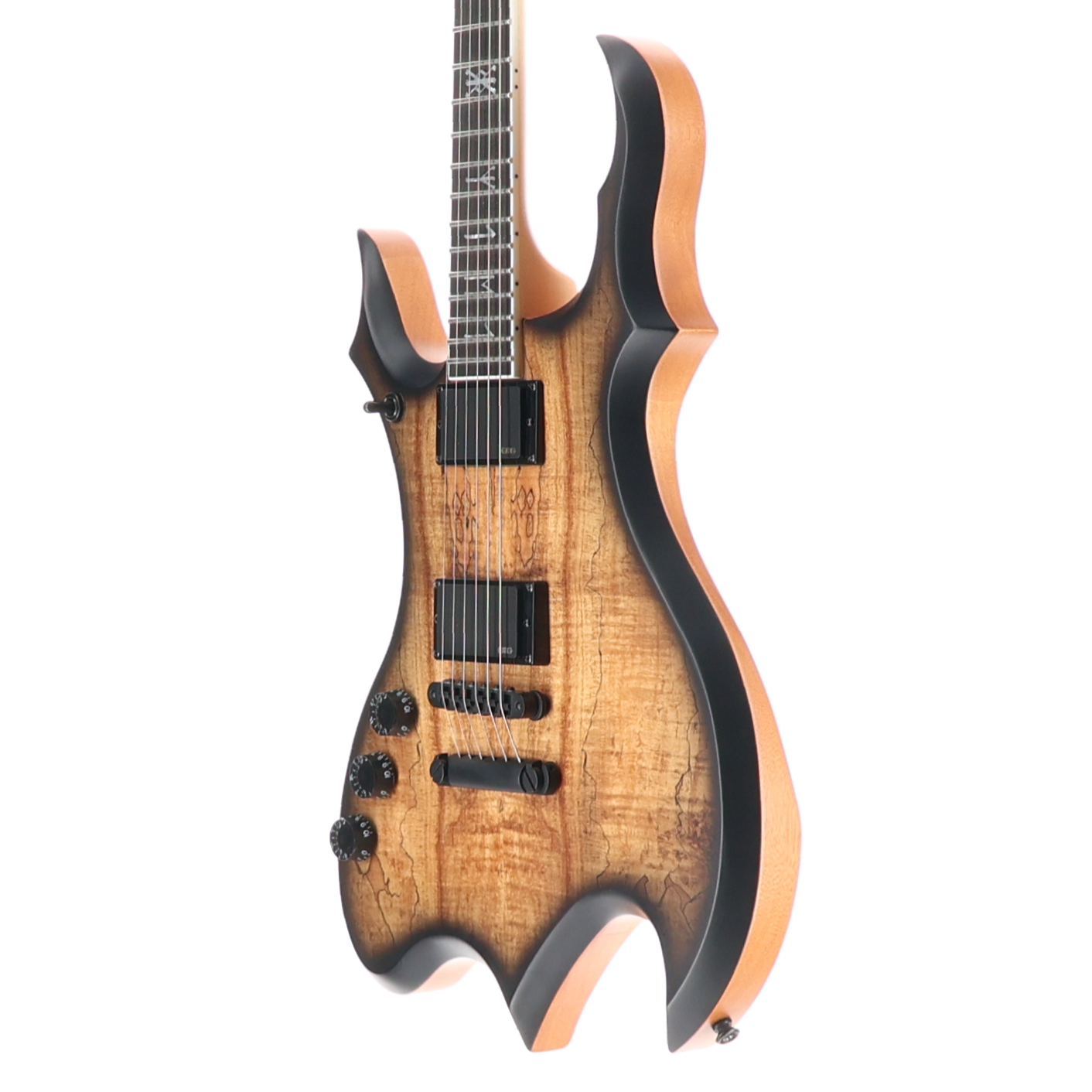 Wylde Audio Wrathmaker Left Handed Spalted Maple, Black Burst, Stage Ready (SR) (39019)