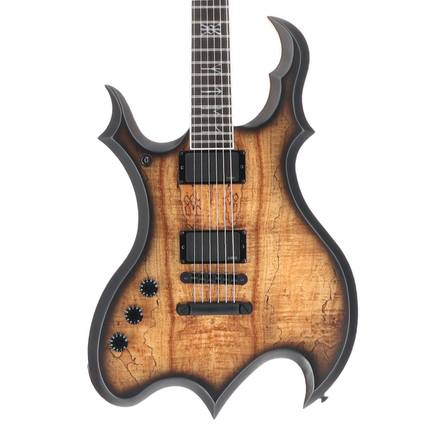 Wylde Audio Wrathmaker Left Handed Spalted Maple, Black Burst, Stage Ready (SR) (39019)
