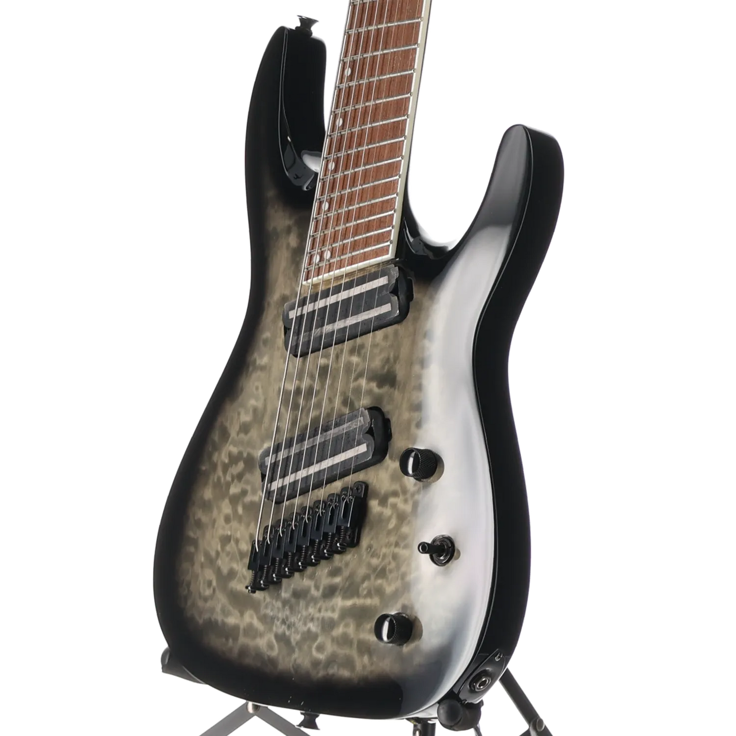 X Series Soloist Arch Top SLATX8Q MS, Laurel Fingerboard, Multi-Scale, Transparent Black Burst (RP) (04585)