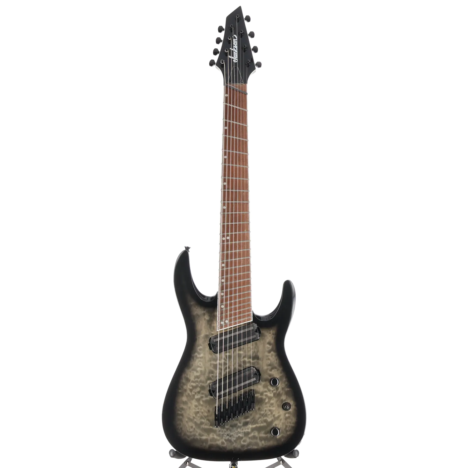 X Series Soloist Arch Top SLATX8Q MS, Laurel Fingerboard, Multi-Scale, Transparent Black Burst (RP) (04585)