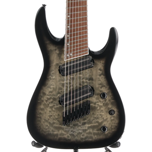 X Series Soloist Arch Top SLATX8Q MS, Laurel Fingerboard, Multi-Scale, Transparent Black Burst (RP) (04585)