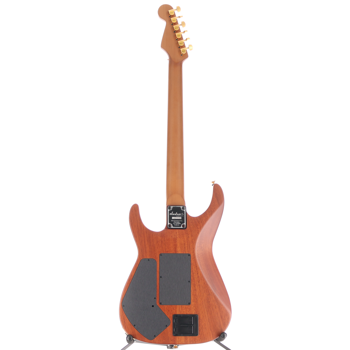 Jackson USA Signature Phil Collen PC1 Satin Stain, Caramelized Flame Maple Fingerboard, Satin Transparent Blue (T9) (12360)
